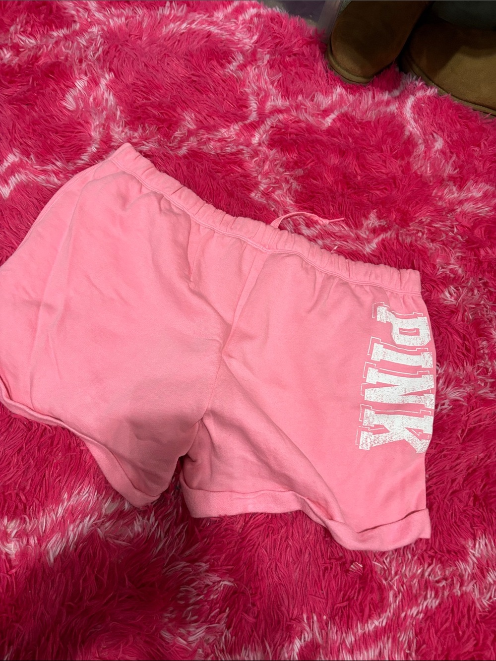 PINK Victoria's Secret Soft Bubblegum Pink Athletic Lounge Shorts
